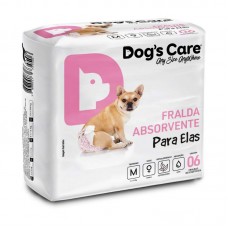 13053 - FRALDA FEMEA DOGS CARE MEDIO C/6UN
