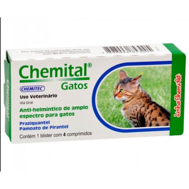 CHEMITAL GATOS C/4 COMPRIMIDOS