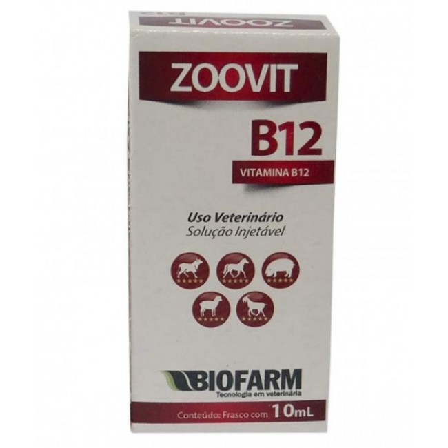 ZOOVIT B12 INJETAVEL 10ML BIOFARM